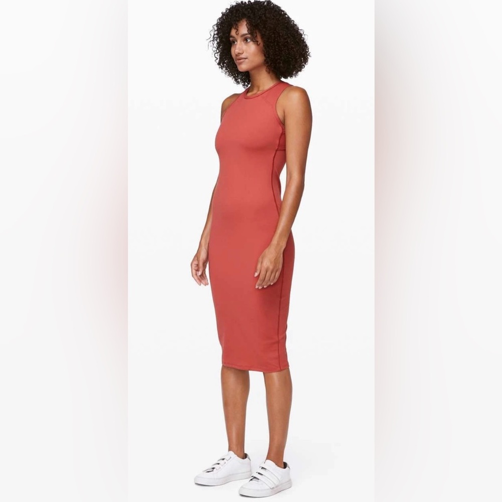 Lululemon Brick Rose Picnic Play Midi Dress